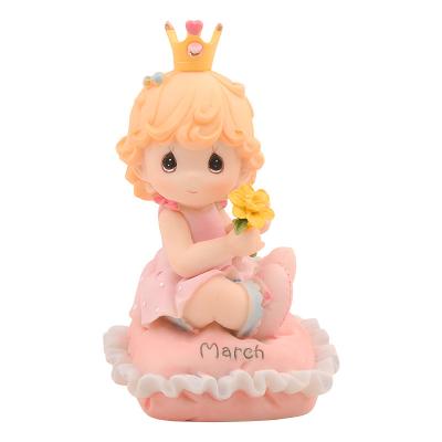 China Wholesale Custom Daffodil Flower and Princess Creative Resin Crafts Home Decoration Ornaments from Europe March for sale