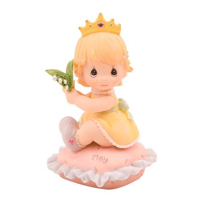 China Wholesale Custom Made Bellflower Flower and Princess Creative Resin Crafts Home Decoration Ornaments from Europe May for sale