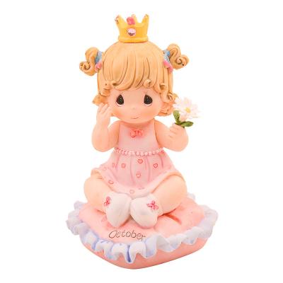 China Wholesale Custom Flower and Princess Creative Resin Crafts Home Decoration Ornaments from Europe October for sale