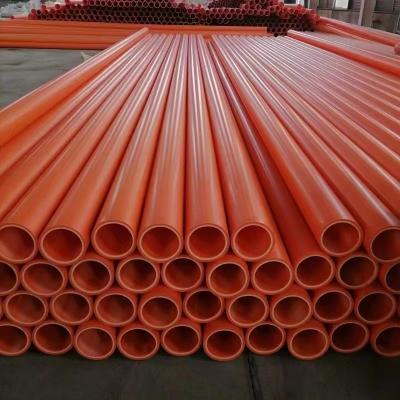 China MPP Tensile And Compressive Tube Insulation Power Cable Protection Tube Heat Resistant Insulated Orange Solid Wall for sale