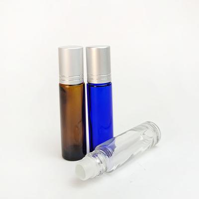 China Wholesale Price 5ml 10ml Cosmetic Amber Clear Glass Roller Ball On Perfume Bottle for sale