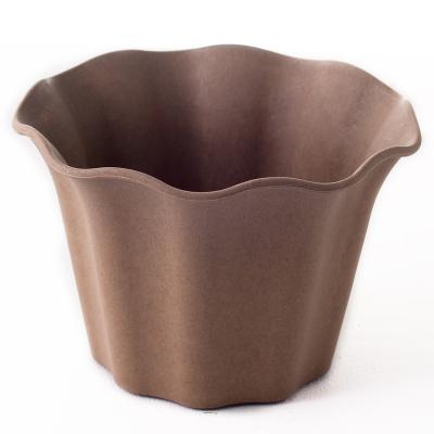 China Lightweight Durable WPC Wood Biodegradable Flower Pot for Outdoor for sale