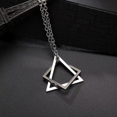 China The Other Triangle Geometric Square Necklace for sale