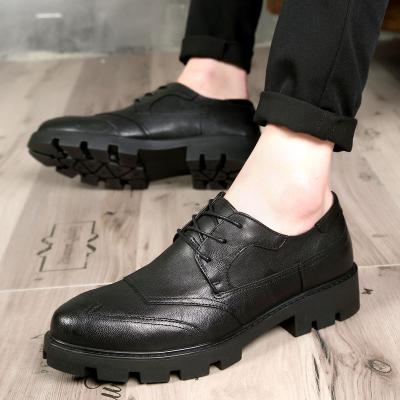 China Indoor Waterproof Men's Business Casual Dress Shoes Step Up Marry Official Treble Men's Party Leather Shoes Shoes for sale