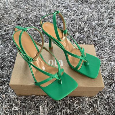 China Gladiator 2022 Thin High Heels Ankle Strap Women Sandals Summer Light Fashion Brand Sandal Shoes for sale