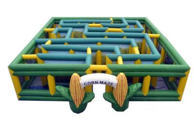 China Large Blow Up Maze 30' X 30' Comes With Inflation Blower Digital Printing for sale