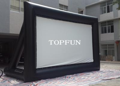 China Outdoor Black PVC Tarpaulin Inflatable Movie Screen With Support Behind for sale