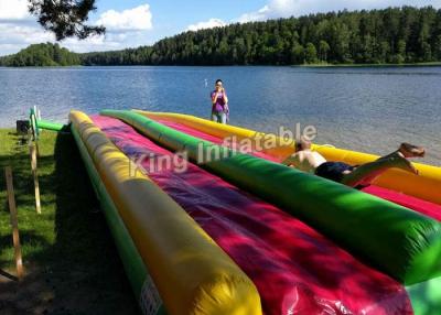 China Bunte ins Auge fallende aufblasbare Wasserrutsche für Kinder 15*3m/aufblasbarer Spielplatz zu verkaufen