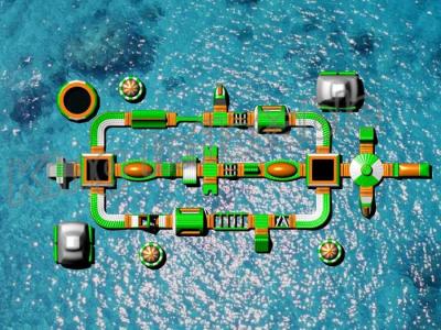 중국 주문을 받아서 만들어진 옥외 거대한 팽창식 뜨 물 공원은을 위한, 55.4*28 M 대접합니다 판매용