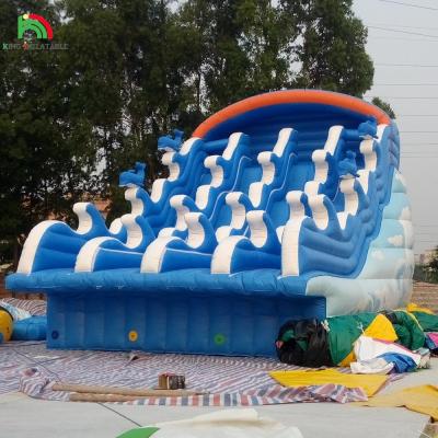 China Outdoor Summer Cool Wave Pool Slide Inflatable Water Slide For Inground Pool Adult Kids for sale