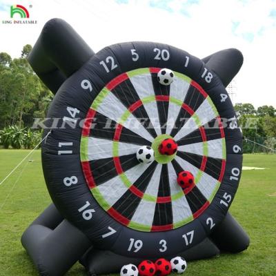 China Outdoor Inflatable Soccer Darts Board With 8pcs Soccer Ball 370W Blower Support Frame For Kick Dartboard Sport Game for sale