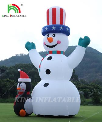 China 26/33FT Outdoor Christmas Snowman Inflatable Giant Inflatable Snowman With Blower For Christmas Holiday Indoor Outdoor Party Garden Yard Decoration for sale