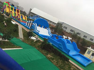 China Buitengebied Reuzenopblaasbare Grote Bounce-thema Buitengebied Park Speelplaats Opblaasbaar Kasteel Combo Opblaasbare Hindernisbaan Te koop