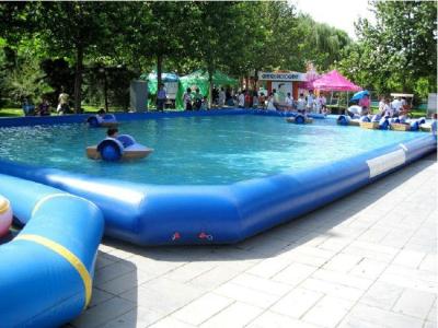 Cina PVC all'aperto sopra le piscine gonfiabili di messa a terra per il parco dell'acqua di divertimento in vendita