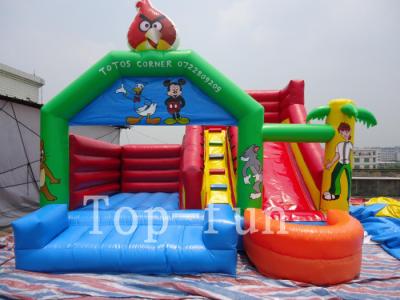 China El patio embroma el castillo de salto inflable con la diapositiva, el anuncio publicitario o el hogar en venta