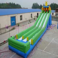 China Triple Lanes Giant Inflatable Water Slide Colorful For Outdoor / Rent for sale