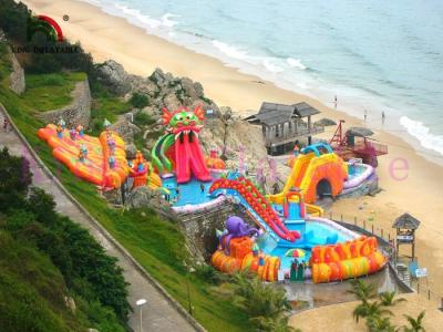 China Multiplay-Explosions-Wasser-Spielplatz mit Matratze 24 Monate Garantie- zu verkaufen