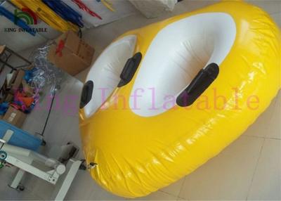 China Durable 0.9mm Plato PVC Tarpaulin Inflatable Water Toy Yellow Buoy For Water Park for sale