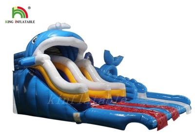 China Tobogán acuático inflable del carril del azul uno con la gorila para el parque del agua en venta