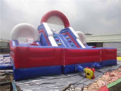 China Commercial Giant Inflatable Amusement Park / Inflatable Obstacle Combo with Slide for sale