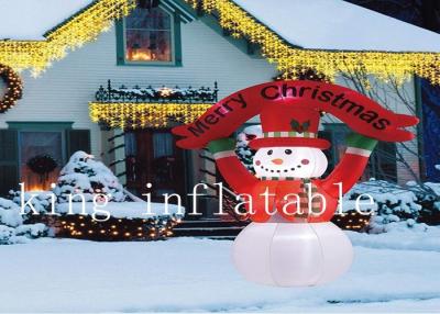 China Outdoor 10 m Inflatable Christmas Products Air Blown Holiday Snowman for sale