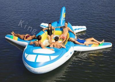 China Blau 0.9mm PVC-Planen-großes aufblasbares Wasser Toy Floating Airplane zu verkaufen