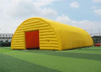 China Yellow Ground Inflatable Dome Commercial Event Tent PVC Coated Tarpaulin Material for sale