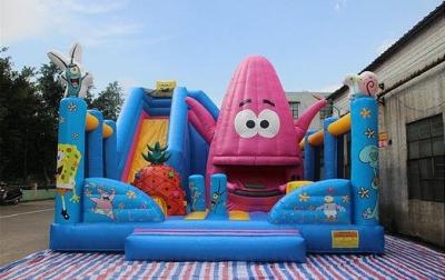 China Spongebob en Patrick Star Inflatable Fun City-Slag - omhoog Pretpark Te koop