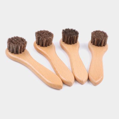 China 100% Horsehair Light Bristle Brush for Shower, Shoe, Boots and Leather Polish Daubers for sale