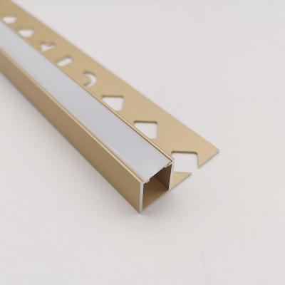 China Modern Free Sample Led Aluminum Profile Edge Tile Trim Bright Outer Corner Trims for sale