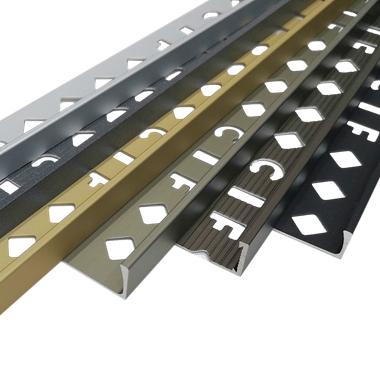 China Modern Fatory In Stock Aluminum Profile L Shape Wall Or Floor Edge Tile Trims Outer Corner Protective Trims for sale