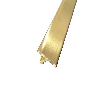 China Factory Modern Low Price 12/15/20 Mm Width T Shape Brass Tile Trim Bronze Floor Transition Strip for sale