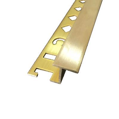 China Free Sample Modern Factory In Running Home Hotel Decorative Brass T Shape Carpet / Wood Floor Transition Trims for sale