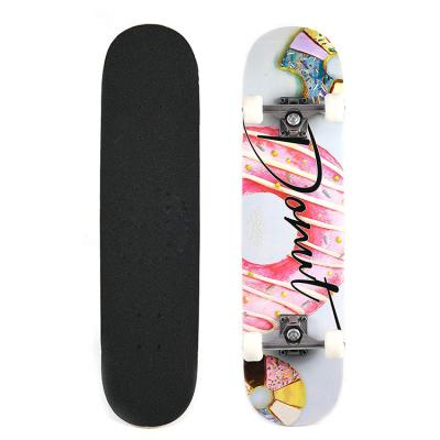 China Adult Custom 31 Inch 7 Layer Canadian Maple 4 Wheels Complete Skateboard For Professional for sale