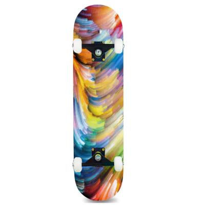 China Custom Professional 31 Inch Adult 7 Ply Canadian Maple 4 Wheels Skateboard For Beginner for sale