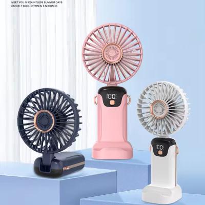 China Base stand Wholesale Portable USB Rechargeable Electric Folding Fan Handheld Pedestal Installation for Car Outdoor Household Garage RV Use for sale