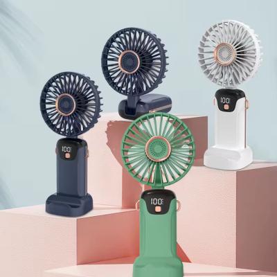 China Base stand Mini USB Rechargeable Personal Desktop Fan Handheld Table Fans for Car and Outdoor Use Electric/Battery-Powered for sale