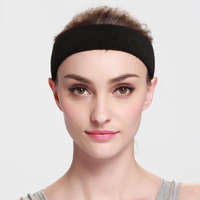 China Universal Basketball Sweat-absorbent Towel Cotton Sweatband Sports Fitness Running Headband for sale