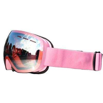 China Custom Snowboarding Ski Glass Goggles SKI Skiing UV400 Logo Air Vent Foam Polarized for sale