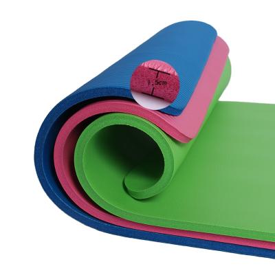 China Wholesale Erercise Factory NBR 61CM Fitness Men's and Women's Sports Yoga Mat 15mm Wide Thick for sale