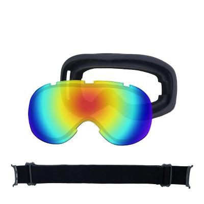 China Men's And Women's Ski Goggles Spherical Adult Outdoor Snow Goggles Anti Fog Double-Layer Glass SKI Ski Big Field Of Vision for sale