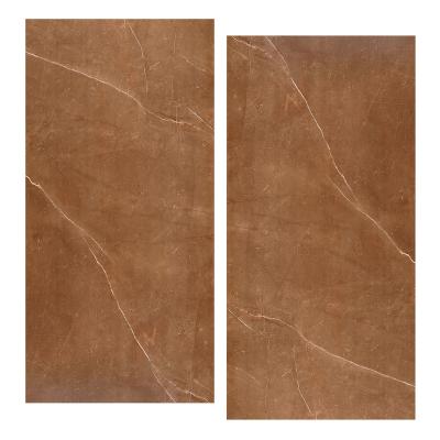 China Foshan Modern Full Body Marble Look Polished Glazed Porcelain Decorative Floor Tile 600x1200mm for sale