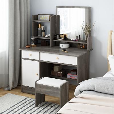 China (Other) adjustable mirror girls dressing table with led dressers and six tall drawers for sale