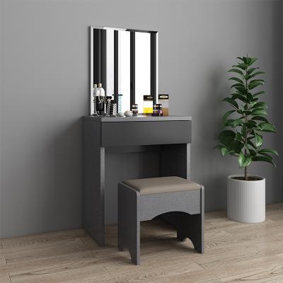 China Luxury Dresser(Other)Adjustable European Bedroom Furniture Make Up Vanity Desk LED Light Makeup Dressing Table With Mirror And Stool for sale