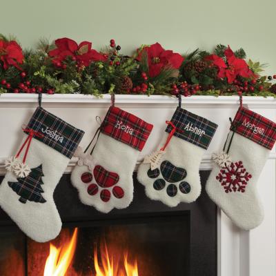 China Home Decoration CFP G006 Personalized Dog Paw And Cat Paw Christmas Stockings for sale