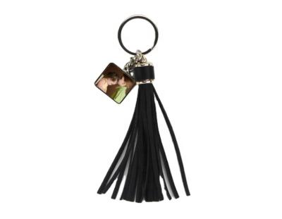 China PCP K014 Eco-friendly Leather Tassel Purse Key Chain Charm For Vinyl Tassle Key Chain Personalize for sale