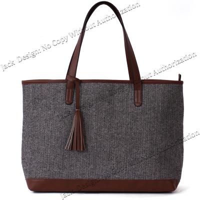 China Eco-friendly New Product Woman CFP B007 Hotsale Vintage Herringbone Handbags for sale