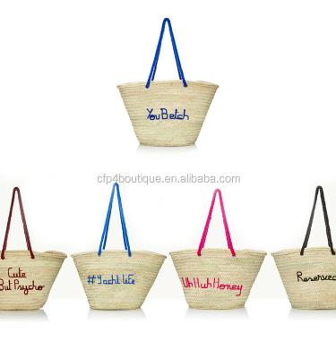 China PCP B060 Hotsale Eco-friendly Wholesale Straw Beach Bags Straw Tote for sale