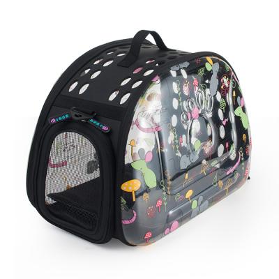 China High Quality Viable Lightweight Kind Luxury Clear Transparent Cat EVA Pet Carrier Collapsible Dog Tote Bag for sale