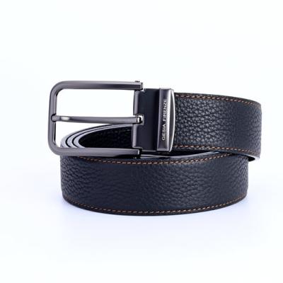 China Simple Custom Design Famous Brands Men's Classic Vintage Pin Buckle Luxury Genuine Leather Belt for sale